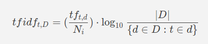 Fórmula de TF-IDF