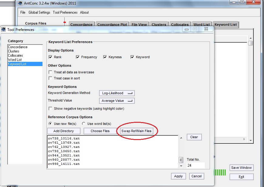 Adding a reference corpus.