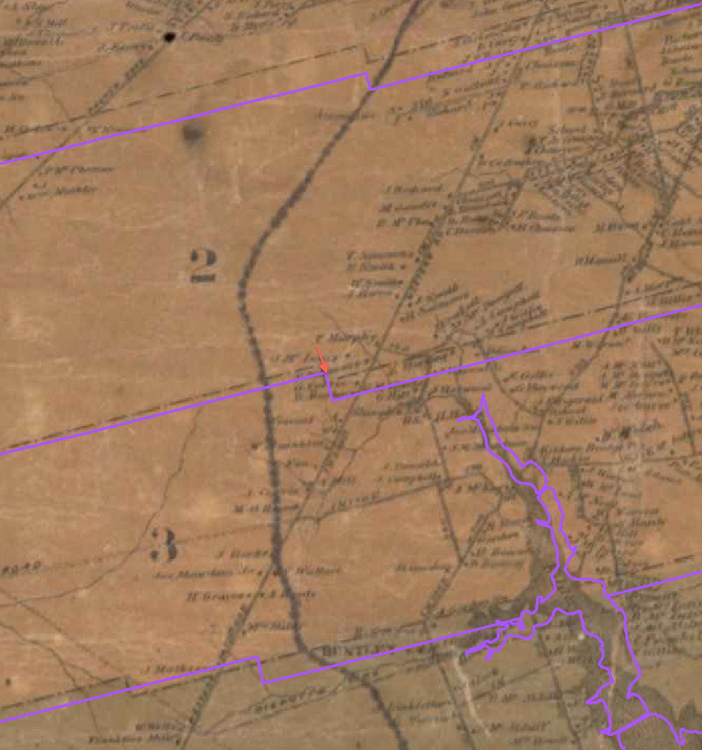 Imagem com visualização da sobreposição dos mapas raster e vectorial