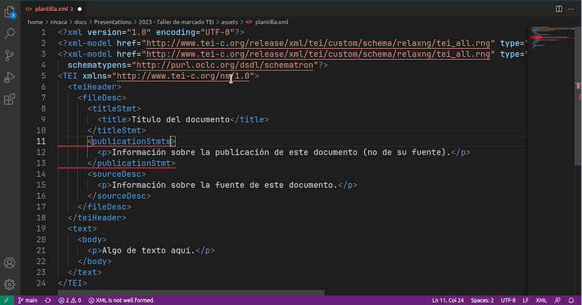 Detectar errores de XML en VS Code