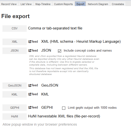 Fig. 40. Formats d'export.