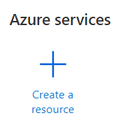 Picture of the Create a resource + icon and link.